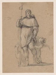 St. Rochus med hund og engel
