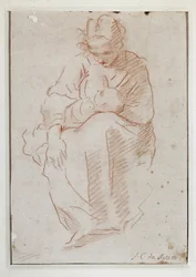 Mor, der ammer sit barn (Tegning