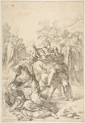 Sankt Benedikt, der uddriver en dæmon, ca. 1637-1639.