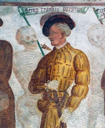 Døden med den unge mand, detalje fra Dødedansen
