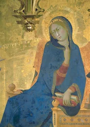 Bebudelse (tempera på træ)
