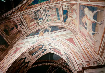 Episoder af Sankt Martins liv (Martins liv) - Maleri af Simone Martini (1280-1344) Fresco