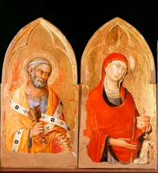Sankt Peter og Sankt Maria Magdalena. Polyptykon af Orvieto (tempera og guld på panel