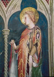 St Elizabeth af Ungarn (detalje, fresco