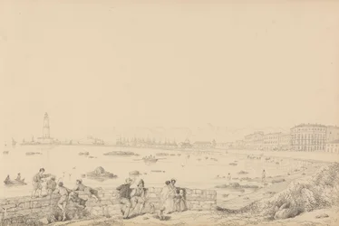 Album med 30 visninger i Tyrol og Italien: Leghorn, Villa Caprille - General View 1. september 1841