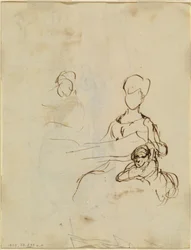 Studie af en mor og et barn [verso]