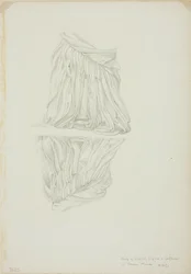 Draperet figur og refleksion, studie for Mirror of Venus