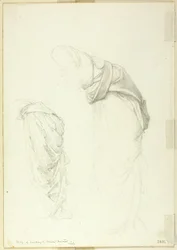 Drapery, to studier til The Mirror of Venus