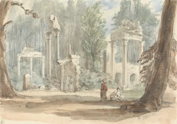 Ruinerne fra Leptis Magna, da de dukkede op i Royal Park ved Virginia Water