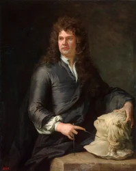 Portræt af træskæreren Grinling Gibbons