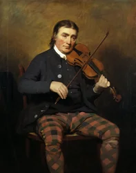 Portræt af violinisten og komponisten Niel Gow 1727-1807, 1787