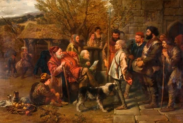 Sir John Falstaff gennemgår sit forrevne regiment, 1858.