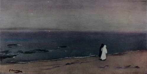 Havkysten, måneskin, ca. 1908
