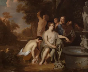 Diana og hendes nymfer ved et springvand