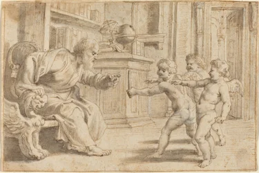 Putti tester en mands opfattelse af dybde