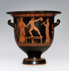 Satyr danser Apuliansk Krater, ca 420-410 f.Kr.