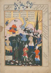 Fødsel af Zal, Folio fra en Shahnama Kongebog, 1576-77.