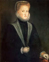 Anna af Østrig, dronningepartner af Filip II af Spanien og Portugal, 1573.