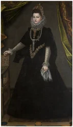 Tysk: Infantin Isabella Clara Eugenia (1566-1633) Portræt af Infanta Isabella Clara Eugenia