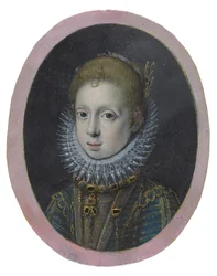 Portræt af en pige fra en adelig familie, ca. 1532-1625 (akvarel og kropsfarve)