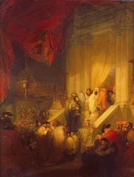 Læsning af loven i en synagoge