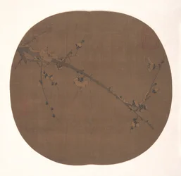Snow Plum (albumblad; blæk på silke)
