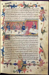 Banket givet af fader Martell for James I (1208-76) i Tarragona i 1228, hvor erobringen af de baleariske øer blev aftalt, fra 