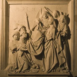 Bas-relief af Sankt Idelfonso, der modtager sin Chasuble, det indre af La Mezquita, Cordoba, 1507