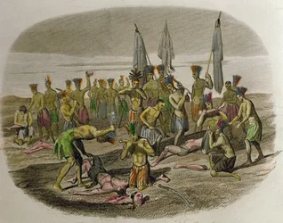 Døde franciskanske missionærer, parteret og fortæret af caribiske indianere, som de havde forsøgt at evangelisere i 1516.