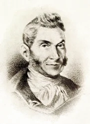 "Portræt af Bartolome Jose Gallardo Blanco (1776-1852), spansk intellektuel" 1800-tallet (litografi)