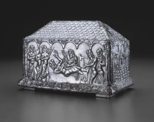 Relikvieskrin af de hellige Adrian og Natalia, ca. 1150 (sølv og egetræskerne)