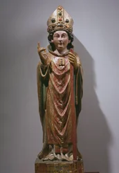St. Martin af Tours, slutningen af det 14. århundrede-begyndelsen af det 15. århundrede (malet og forgyldt træ)