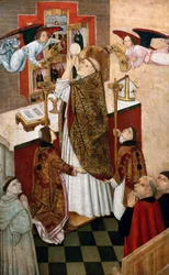 St. Martins Messe. Maleri af den castilianske skole (olie på træ)