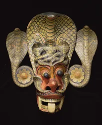 Sri Lankas maske (malet træ)