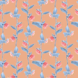 Dahlias koordinatmønster colorway 2, 2020 (grafitblyant  digital)