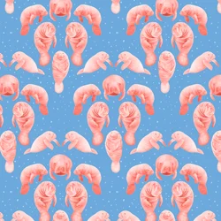 Manatee-mønster, 2023 (grafitblyant  digital)