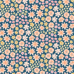 Mønster af vilde blomster i Mojave-ørkenen, 2021 (grafitblyant  digital)