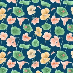 Nasturtium heltemønster colorway 2, 2020 (grafitblyant  digital)