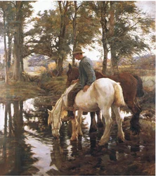 Drikkestedet (farve litho)