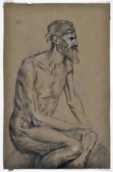 Studie af siddende mand (tegning)