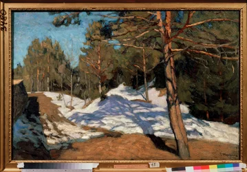 Forår. Maleri af Stanislav Yulianovich Zhukovsky (Zhukovsky) (1873-1944), olie på lærred