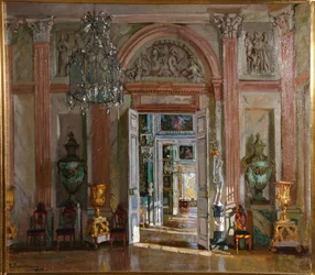 Den store vestibule i Kuskovo-paladset, 1917