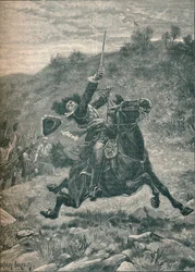 Sidste anklage mod Viscount Dundee i slaget ved Killiecrankie, Skotland, 1689 1905