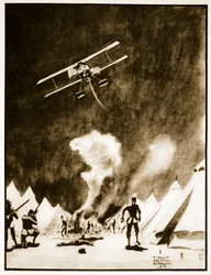 Bombing the Turks at the Dardanellers, illustration fra 