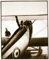 Chocks away, illustration fra 