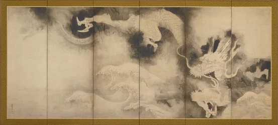 Drager og skyer, Momoyama eller Edo-perioden, 1590-1640.