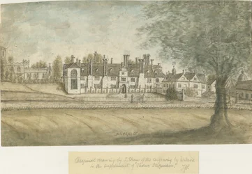Blithfield Hall: akvarelmaleri, nd [1700-tallet]