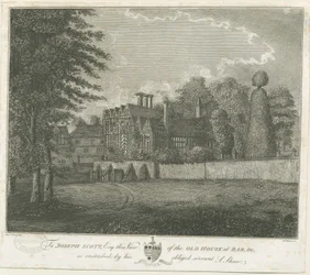 Great Barr Village - Old Tudor House: gravering, nd [slut 18. århundrede] (tryk)