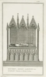 Lichfield Cathedral - Monument til biskop Langton: gravering, nd [1762-1798] (tryk)