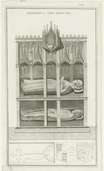 Lichfield Cathedral - Monument til Dean Heywood: gravering, nd [1762-1798] (tryk)